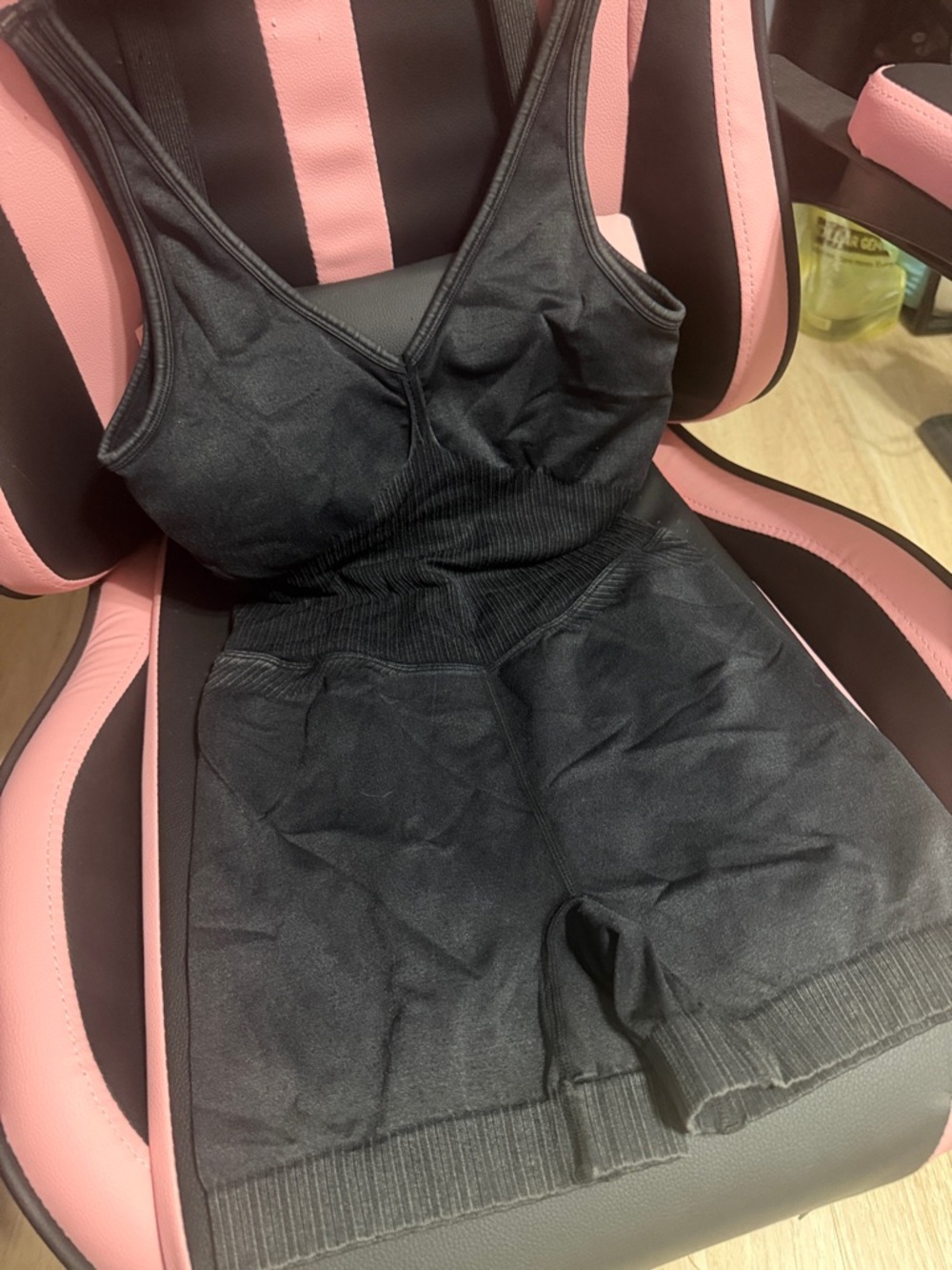 JoyLab Black Seamless Scoop-Neck body suit